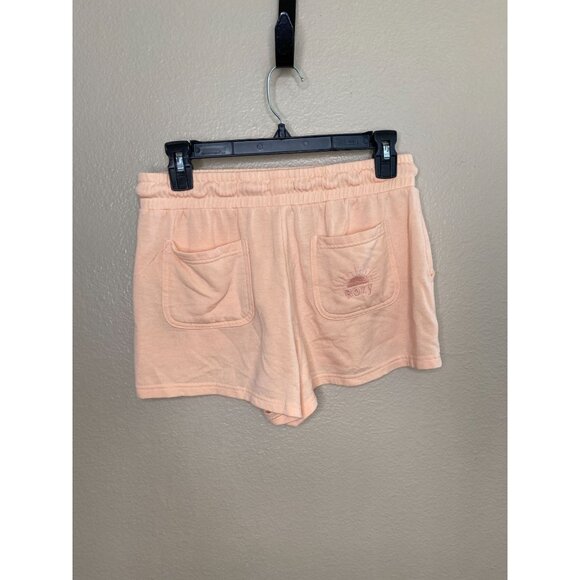 Roxy Womens Peach Terry Cloth Lounge Shorts With Pockets & Drawstring Small - Picture 3 of 7